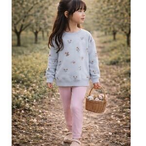 Jamie Kay Mauve Skinny Leggings + Blooming Floral Sweatshirt 4/5